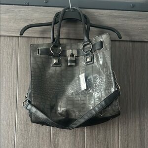 NWT Dress barn Crocodile-Embossed Women's Bag with lock shoulder or crossbody